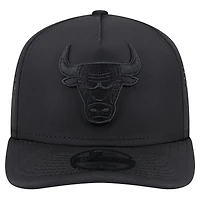 Casquette à visière plate New Era Chicago Bulls noire pour homme 9FIFTY A-Frame Snapback