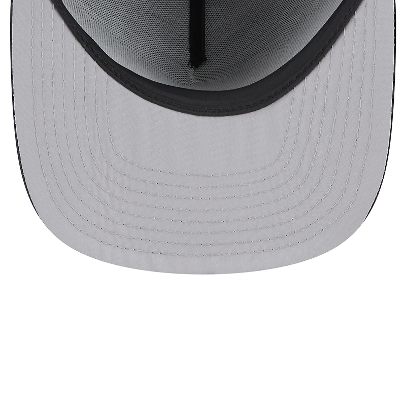 Casquette à visière plate New Era Chicago Bulls noire pour homme 9FIFTY A-Frame Snapback