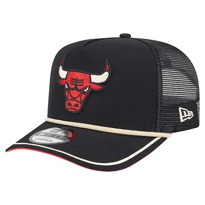 Casquette snapback 9FIFTY noire New Era pour homme, motif vintage des Chicago Bulls, avec logo Team Rope