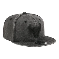 Casquette snapback New Era Chicago Bulls noire délavée 9FIFTY pour homme