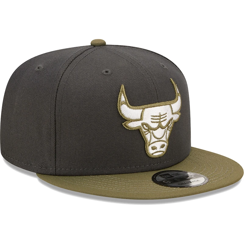 Men's New Era Charcoal/Olive Chicago Bulls Two-Tone 9FIFTY - Snapback Hat