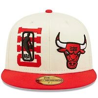 Men's New Era Cream/Red Chicago Bulls - 2022 NBA Draft 59FIFTY Fitted Hat