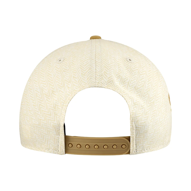 Men's New Era Cream Chicago Bulls Herringbone 9FIFTY A-Frame Snapback Hat