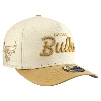 Casquette snapback New Era 9FIFTY A-Frame à chevrons Chicago Bulls crème pour homme