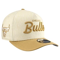 Casquette snapback New Era 9FIFTY A-Frame à chevrons Chicago Bulls crème pour homme