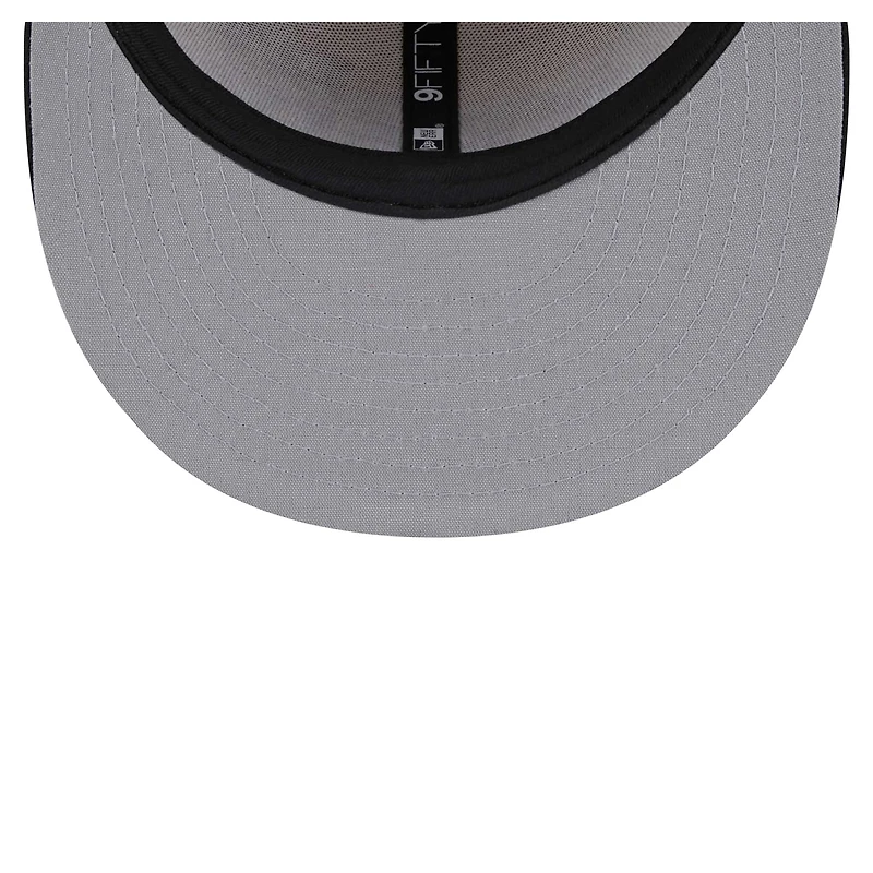 Casquette ajustable à pression Chicago Bulls 9FIFTY pour homme New Era Cream Injection Team Art