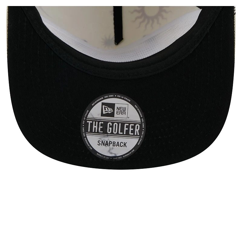 Casquette snapback Chicago Bulls Lunar Golfer de New Era pour homme, couleur crème