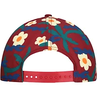 Casquette de golf à imprimé floral Chicago Bulls New Era pour homme, motif Crimson