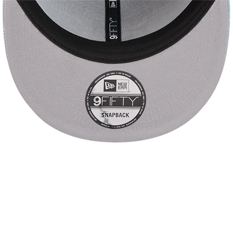 Casquette à visière plate 9FIFTY en denim New Era pour homme Chicago Bulls