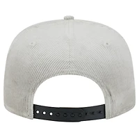 Men's New Era Gray Chicago Bulls Throwback Corduroy Golfer Snapback Hat