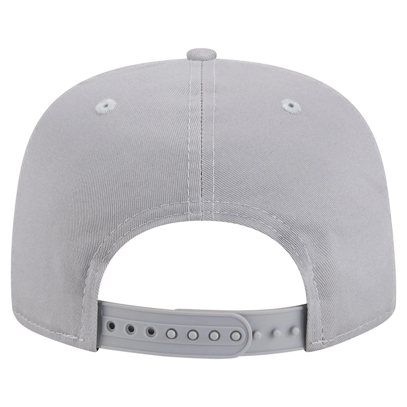 Casquette snapback grise New Era Chicago Bulls pour homme, modèle rétro, propriété du golfeur