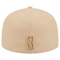 Men's New Era Khaki Chicago Bulls Color Pack A-Frame 59FIFTY Fitted Hat