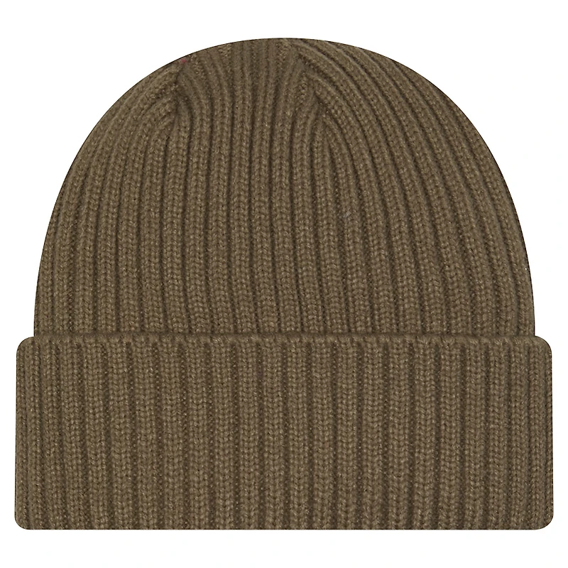 Men's New Era Olive Chicago Bulls Color Pack Cuffed Knit Hat