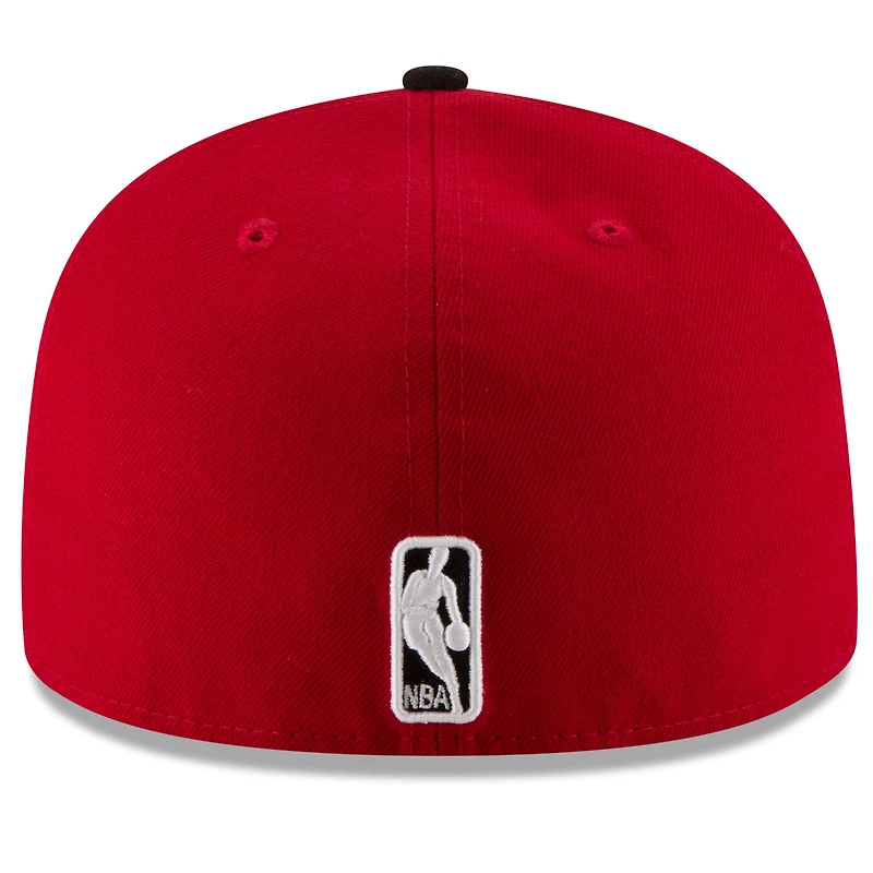 Men's New Era Red/Black Chicago Bulls Official Team Color 2Tone 59FIFTY Fitted Hat
