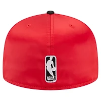 Men's New Era Red/Black Chicago Bulls Satin Two-Tone 59FIFTY Fitted Hat