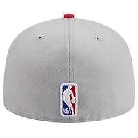Casquette ajustée 59FIFTY Chicago Bulls Tip-Off New Era rouge/gris pour hommes