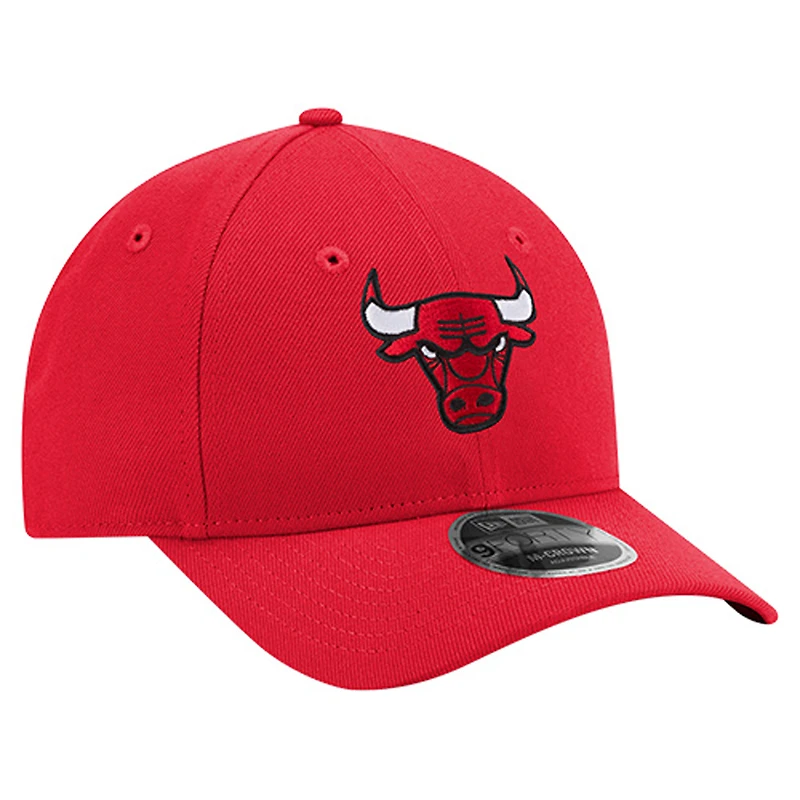 Casquette ajustable New Era 9FORTY Stock M-Crown pour homme, rouge, des Chicago Bulls