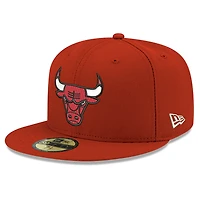 Casquette ajustée New Era rouge Chicago Bulls Team 59FIFTY pour homme