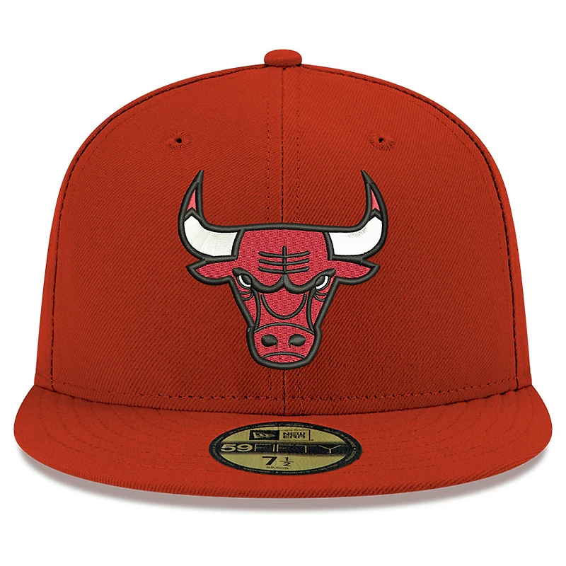 Men's New Era Red Chicago Bulls Team 59FIFTY Fitted Hat