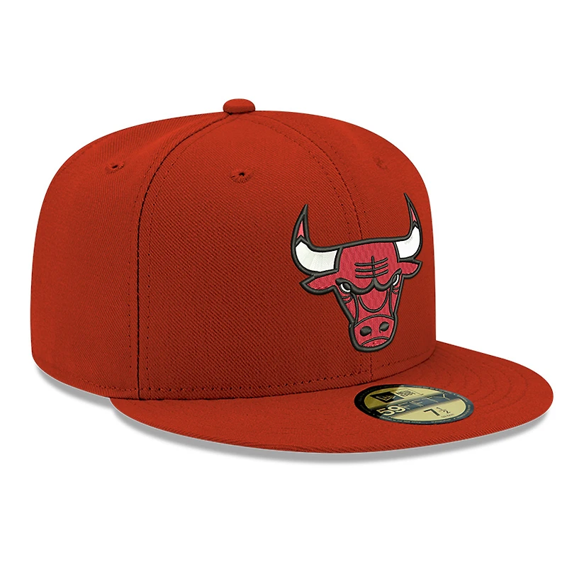 Men's New Era Red Chicago Bulls Team 59FIFTY Fitted Hat