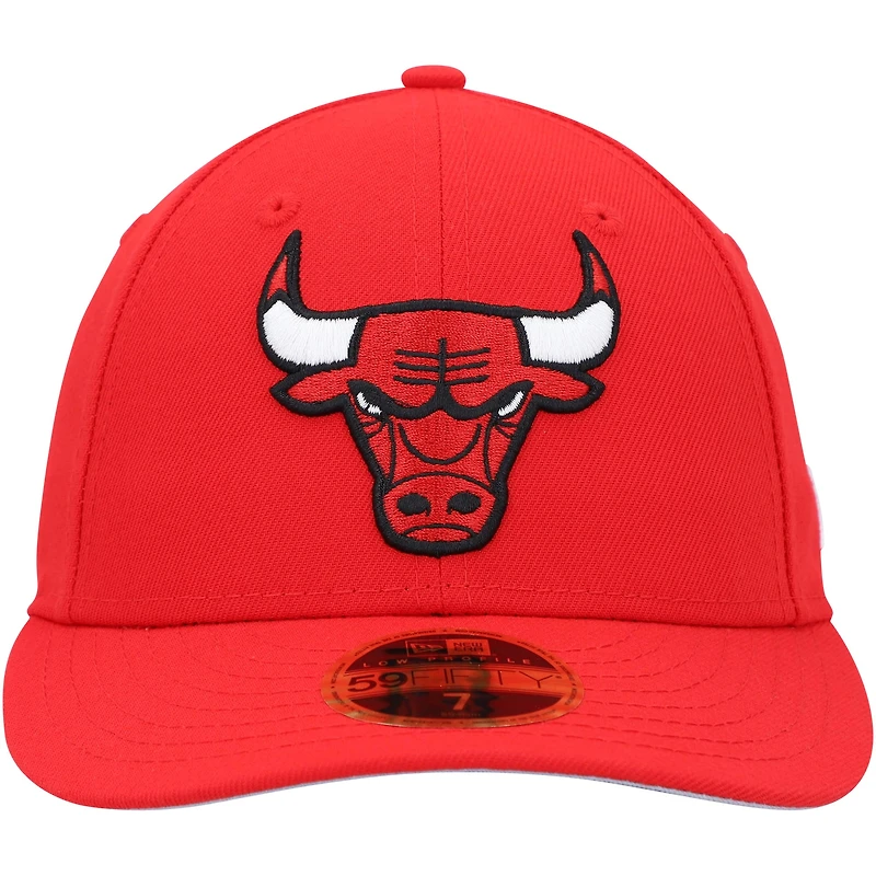 Casquette ajustée 59FIFTY Low Profile de l'équipe des Chicago Bulls New Era pour homme, rouge
