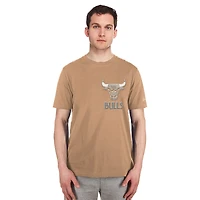 Men's New Era  Tan Chicago Bulls 2024/25 City Edition Chenille Heavyweight T-Shirt