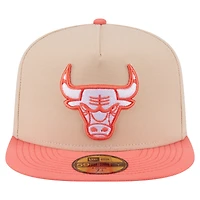 Men's New Era  Tan Chicago Bulls 59FIFTY Two-Tone Color Pack Fitted Hat