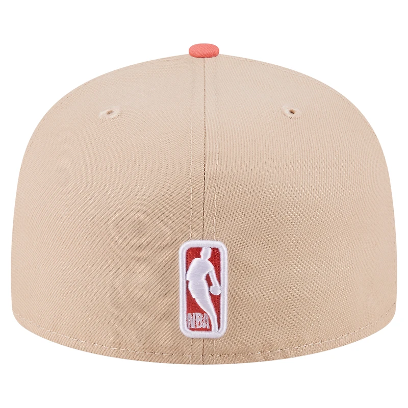 Men's New Era Tan Chicago Bulls 59FIFTY Two-Tone Color Pack Fitted Hat
