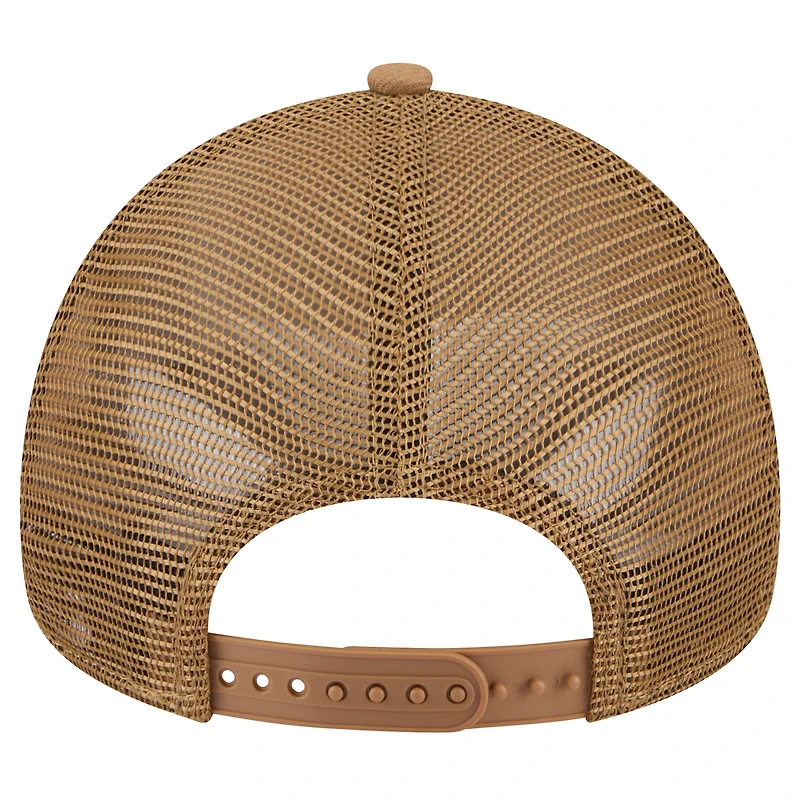 Casquette réglable de camionneur A-Frame 9FORTY des Chicago Bulls New Era pour hommes, beige