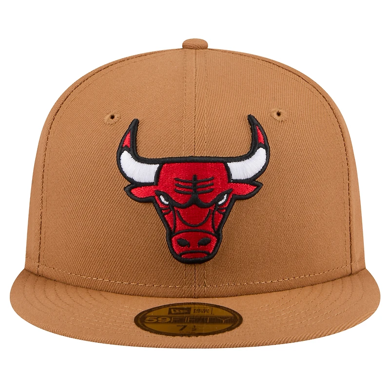 Men's New Era Tan Chicago Bulls Color Pack 59FIFTY Fitted Hat
