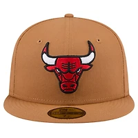 Men's New Era Tan Chicago Bulls Color Pack 59FIFTY Fitted Hat