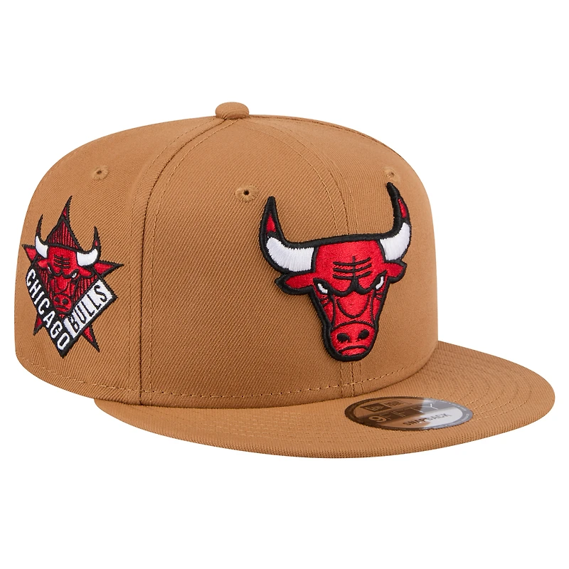Men's New Era Tan Chicago Bulls Color Pack 9FIFTY Snapback Hat