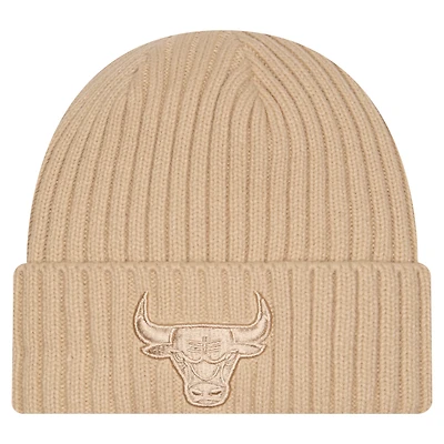 Men's New Era  Tan Chicago Bulls Color Pack Cuffed Knit Hat