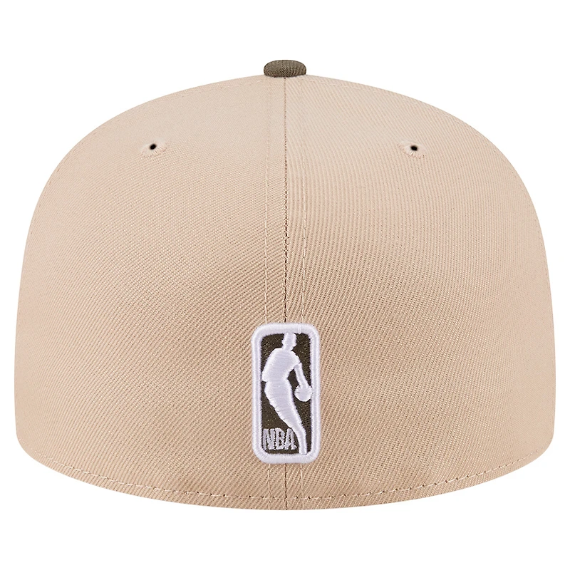 Men's New Era Tan Chicago Bulls Color Pack Two-Tone 59FIFTY A-Frame Fitted Hat