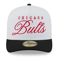 Casquette ajustée New Era 59FIFTY blanche/noire pour homme, Chicago Bulls, NBA Draft 2025
