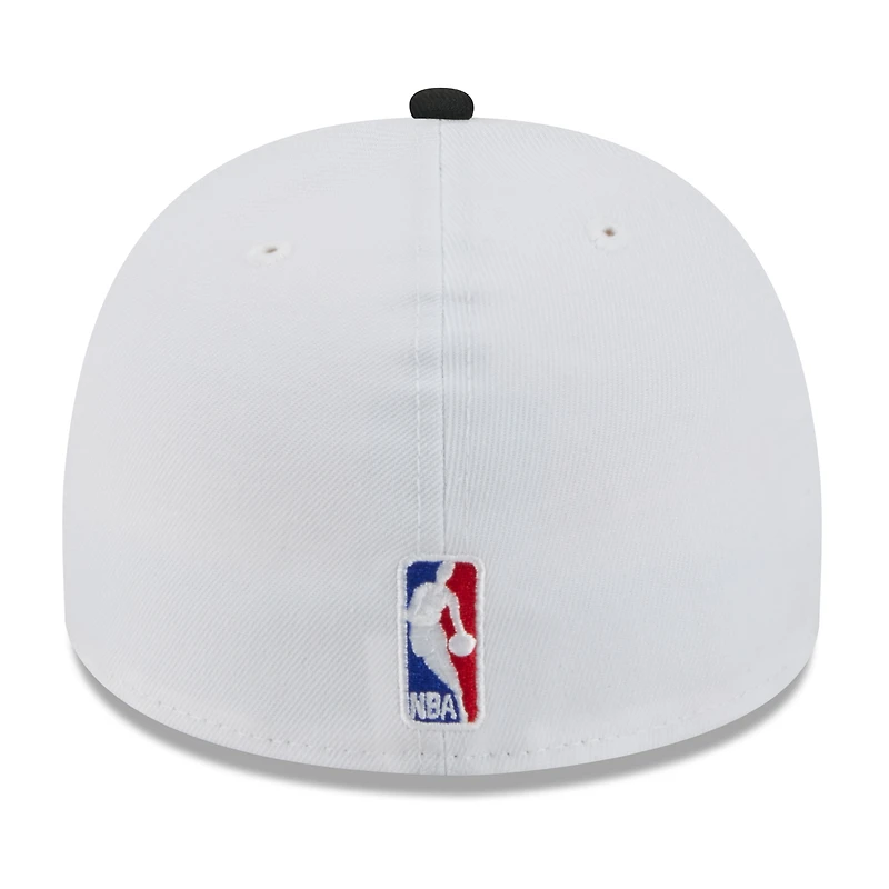 Casquette ajustée New Era 59FIFTY blanche/noire pour homme, Chicago Bulls, NBA Draft 2025