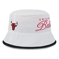 Bob en nylon New Era blanc/noir pour homme des Chicago Bulls, draft NBA 2025