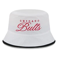 Bob en nylon New Era blanc/noir pour homme des Chicago Bulls, draft NBA 2025