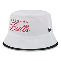 Bob en nylon New Era blanc/noir pour homme des Chicago Bulls, draft NBA 2025