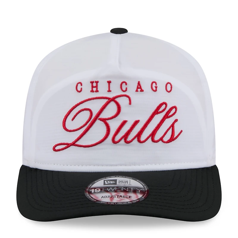 Casquette ajustable New Era 19TWENTY en nylon blanc/noir pour homme, édition NBA Draft 2025 des Chicago Bulls