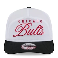 Casquette ajustable New Era 19TWENTY en nylon blanc/noir pour homme, édition NBA Draft 2025 des Chicago Bulls