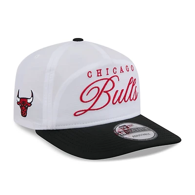 Casquette ajustable New Era 19TWENTY en nylon blanc/noir pour homme, édition NBA Draft 2025 des Chicago Bulls