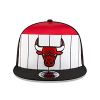 Men's New Era  White/Black Chicago Bulls 2025 NBA Tip Off Split Panel 9FIFTY Snapback Hat
