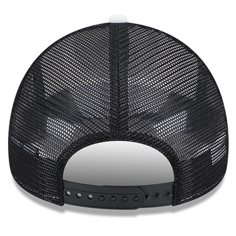 Casquette de camionneur réglable en mousse A-Frame 9FORTY Chicago Bulls Court Sport New Era pour hommes, blanc/noir