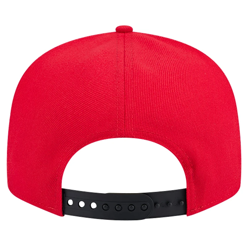 Casquette Snapback 9FIFTY Chicago Bulls Throwback Gradient Tech Font New Era pour hommes, blanc/noir