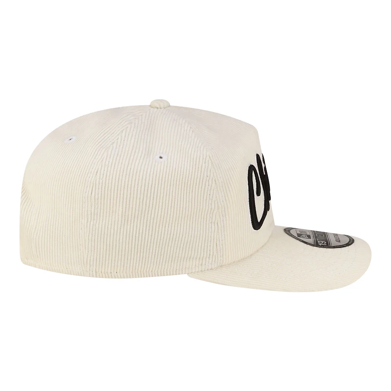 Casquette ajustable New Era blanche Chicago Bulls 19TWENTY années 80 en velours côtelé chromé