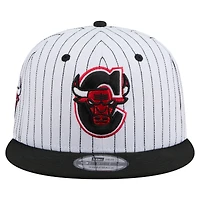 Casquette snapback 9FIFTY Deceptor Pinstripe blanche des Chicago Bulls pour homme de New Era