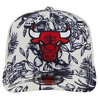 Men's New Era White Chicago Bulls Lemon Tree 9SEVENTY Adjustable Hat