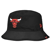 Men's New Era White Chicago Bulls Team Cheer Reversible Bucket Hat