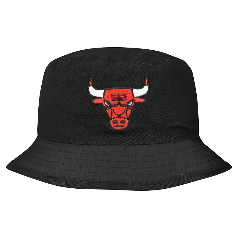 Men's New Era White Chicago Bulls Team Cheer Reversible Bucket Hat